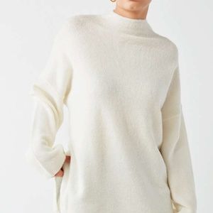 UO Benny Fuzzy Mock-Neck Sweater